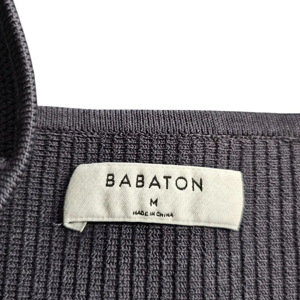 Aritzia Babaton Sculpt Knit Crop Tank Top, Ribbed, Stretch, Thick, Grey, Size M - Picture 3 of 8